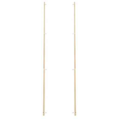 Emtek - Back to Back, Select Bar Appliance Pull 54 Inch C-C, Rectangular Bar Stem, Knurled Bar