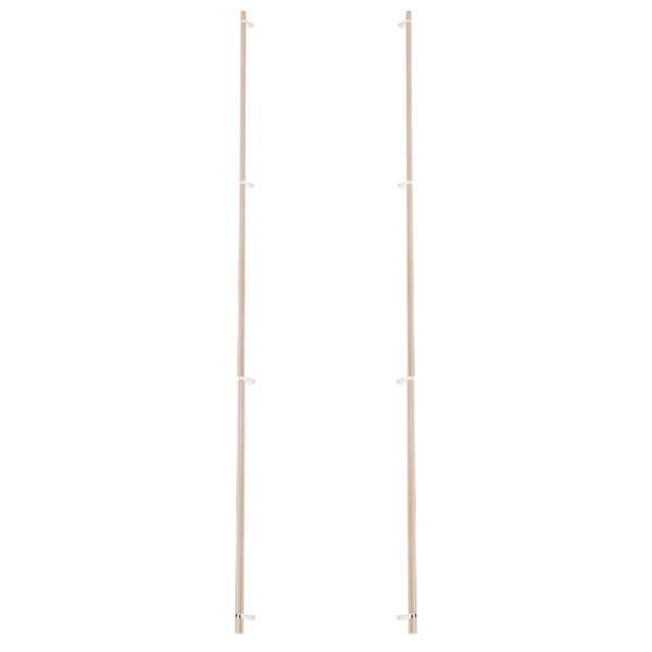 Emtek - Back to Back, Select Bar Appliance Pull 54 Inch C-C, Rectangular Bar Stem, Smooth Bar