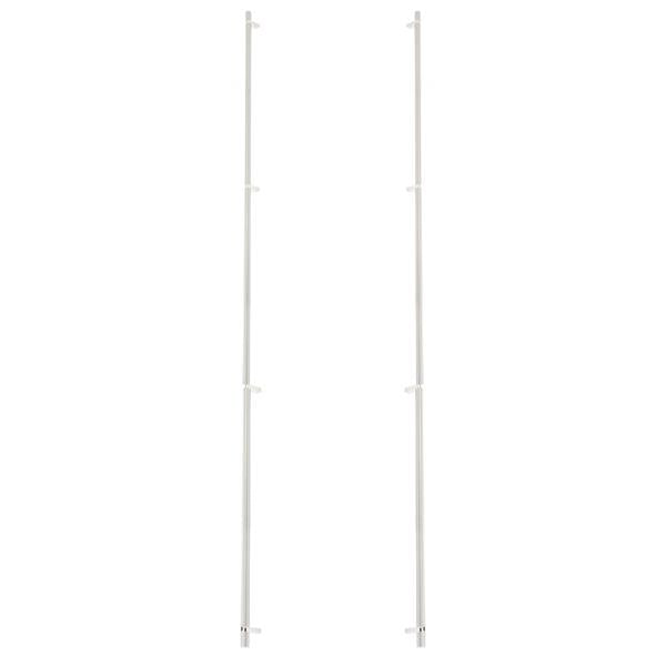 Emtek - Glass Shower Door Back to Back, Select Bar Appliance Pull 54 Inch C-C, Rectangular Bar Stem, Smooth Bar