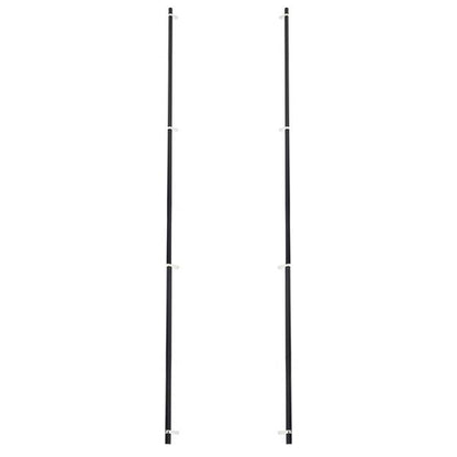Emtek - Glass Shower Door Back to Back, Select Bar Appliance Pull 54 Inch C-C, Rectangular Bar Stem, Smooth Bar