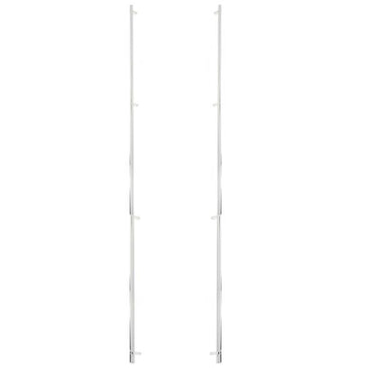 Emtek - Glass Shower Door Back to Back, Select Bar Appliance Pull 54 Inch C-C, Rectangular Bar Stem, Smooth Bar