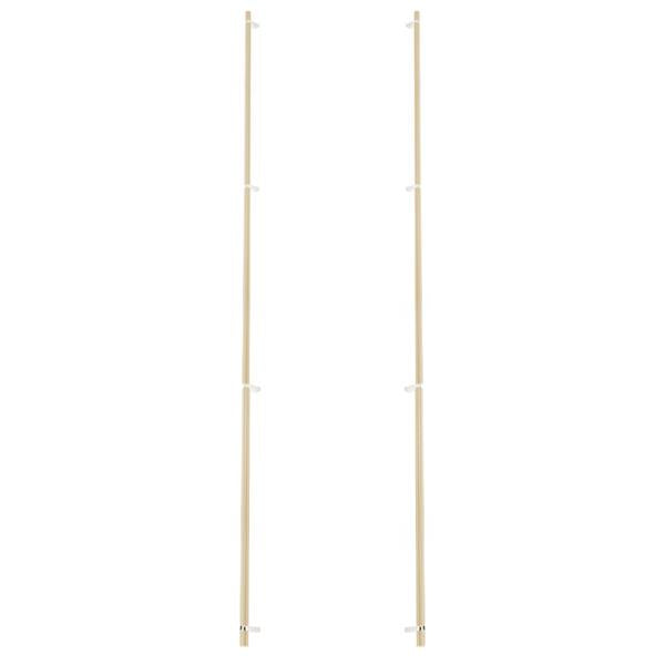 Emtek - Glass Shower Door Back to Back, Select Bar Appliance Pull 54 Inch C-C, Rectangular Bar Stem, Smooth Bar