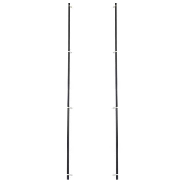 Emtek - Back to Back, Select Bar Appliance Pull 54 Inch C-C, Rectangular Bar Stem, Knurled Bar