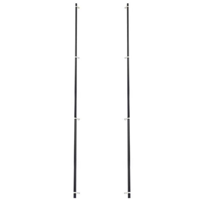 Emtek - Glass Shower Door Back to Back, Select Bar Appliance Pull 54 Inch C-C, Rectangular Bar Stem, Knurled Bar
