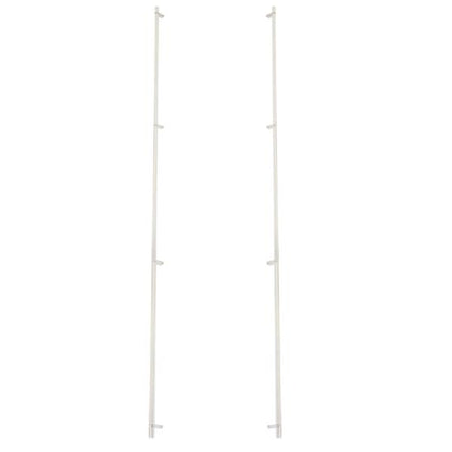 Emtek - Back to Back, Select Bar Appliance Pull 54 Inch C-C, Rectangular Bar Stem, Knurled Bar