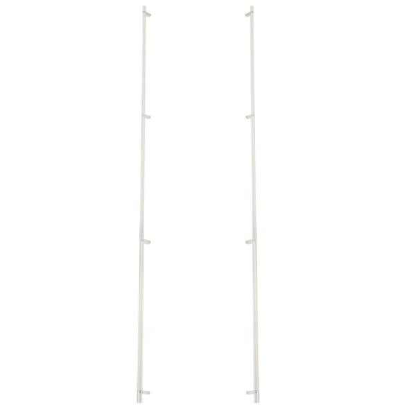 Emtek - Glass Shower Door Back to Back, Select Bar Appliance Pull 54 Inch C-C, Rectangular Bar Stem, Knurled Bar