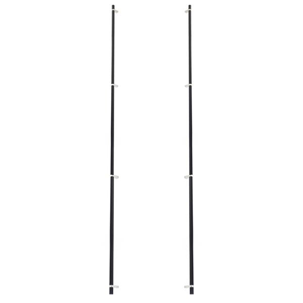 Emtek - Glass Shower Door Back to Back, Select Bar Appliance Pull 54 Inch C-C, Rectangular Bar Stem, Knurled Bar