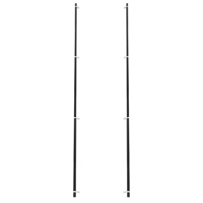 Emtek - Glass Shower Door Back to Back, Select Bar Appliance Pull 54 Inch C-C, Rectangular Bar Stem, Knurled Bar