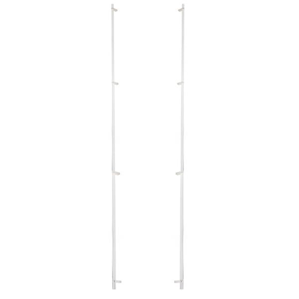 Emtek - Glass Shower Door Back to Back, Select Bar Appliance Pull 54 Inch C-C, Rectangular Bar Stem, Knurled Bar