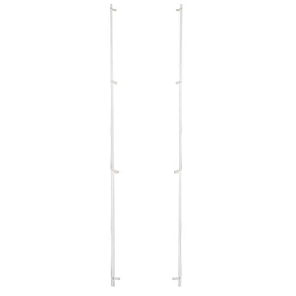Emtek - Glass Shower Door Back to Back, Select Bar Appliance Pull 54 Inch C-C, Rectangular Bar Stem, Knurled Bar
