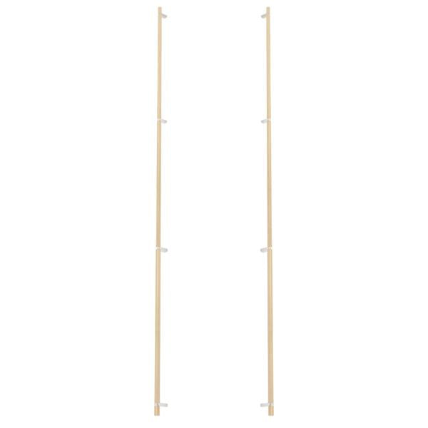 Emtek - Back to Back, Select Bar Appliance Pull 54 Inch C-C, Rectangular Bar Stem, Knurled Bar