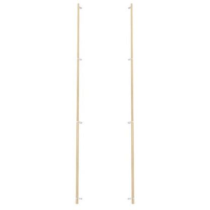 Emtek - Back to Back, Select Bar Appliance Pull 54 Inch C-C, Rectangular Bar Stem, Knurled Bar