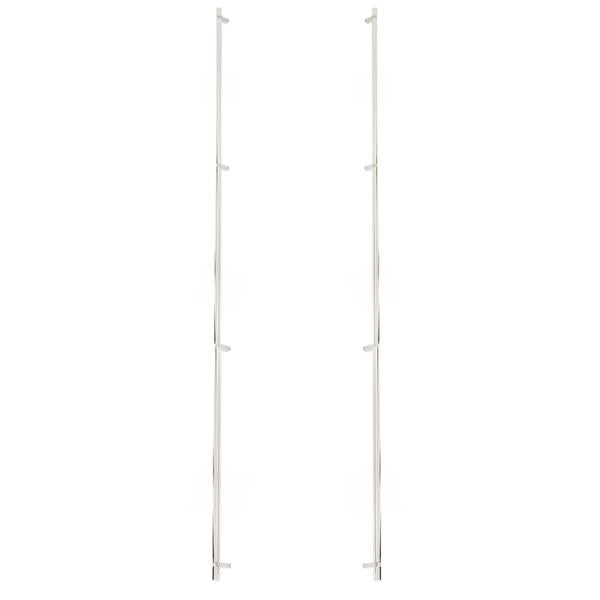 Emtek - Glass Shower Door Back to Back, Select Bar Appliance Pull 54 Inch C-C, Rectangular Bar Stem, Smooth Bar