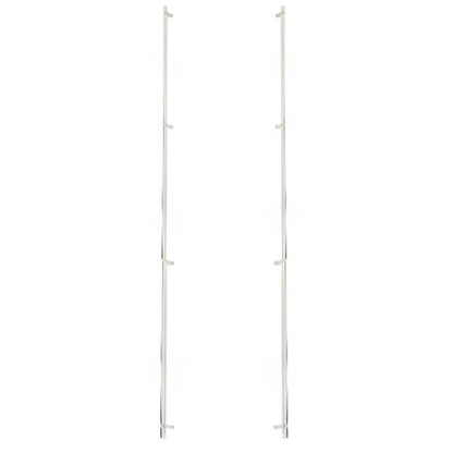 Emtek - Glass Shower Door Back to Back, Select Bar Appliance Pull 54 Inch C-C, Rectangular Bar Stem, Smooth Bar