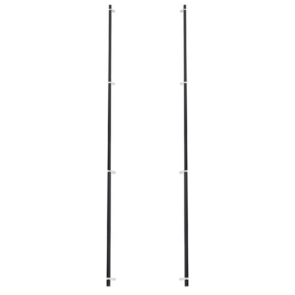 Emtek - Glass Shower Door Back to Back, Select Bar Appliance Pull 54 Inch C-C, Rectangular Bar Stem, Smooth Bar