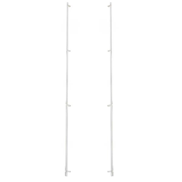 Emtek - Back to Back, Select Bar Appliance Pull 54 Inch C-C, Rectangular Bar Stem, Smooth Bar