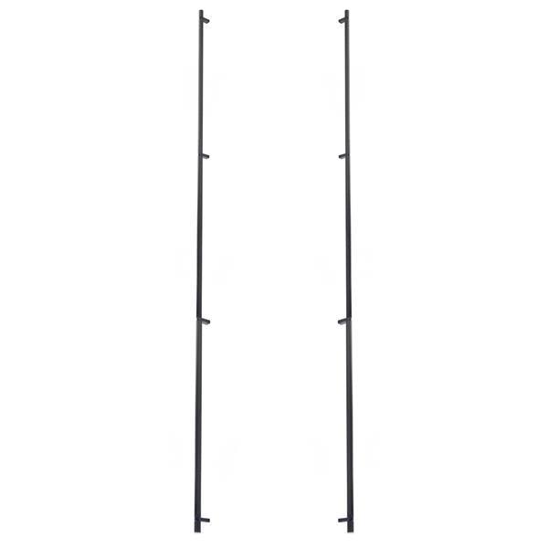 Emtek - Back to Back, Select Bar Appliance Pull 54 Inch C-C, Rectangular Bar Stem, Knurled Bar