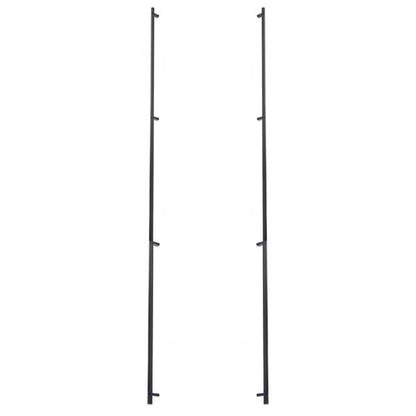 Emtek - Back to Back, Select Bar Appliance Pull 54 Inch C-C, Rectangular Bar Stem, Knurled Bar