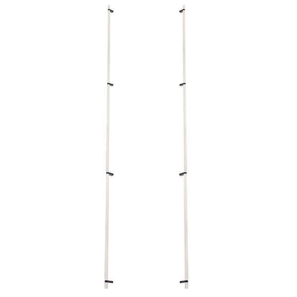 Emtek - Back to Back, Select Bar Appliance Pull 54 Inch C-C, Rectangular Bar Stem, Knurled Bar
