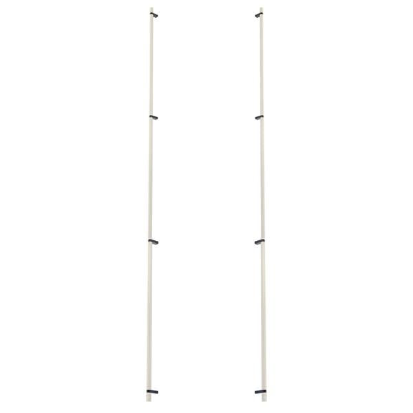Emtek - Glass Shower Door Back to Back, Select Bar Appliance Pull 54 Inch C-C, Rectangular Bar Stem, Knurled Bar