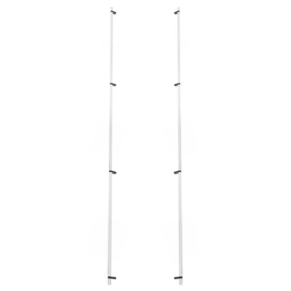 Emtek - Glass Shower Door Back to Back, Select Bar Appliance Pull 54 Inch C-C, Rectangular Bar Stem, Knurled Bar