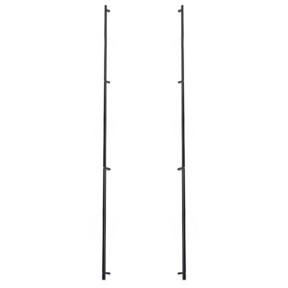 Emtek - Glass Shower Door Back to Back, Select Bar Appliance Pull 54 Inch C-C, Rectangular Bar Stem, Smooth Bar