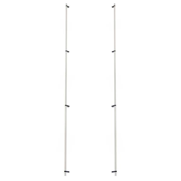 Emtek - Glass Shower Door Back to Back, Select Bar Appliance Pull 54 Inch C-C, Rectangular Bar Stem, Smooth Bar