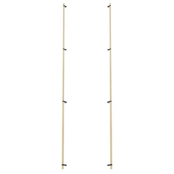 Emtek - Glass Shower Door Back to Back, Select Bar Appliance Pull 54 Inch C-C, Rectangular Bar Stem, Smooth Bar