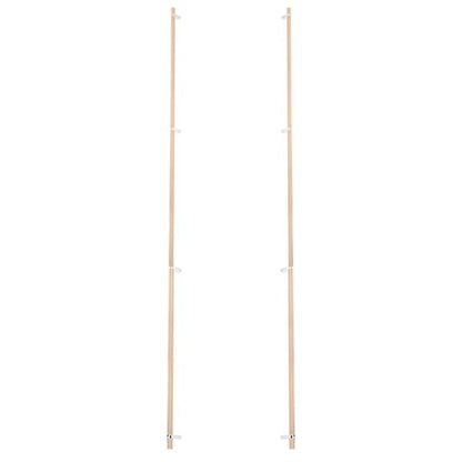 Emtek - Back to Back, Select Bar Appliance Pull 54 Inch C-C, Rectangular Bar Stem, Knurled Bar
