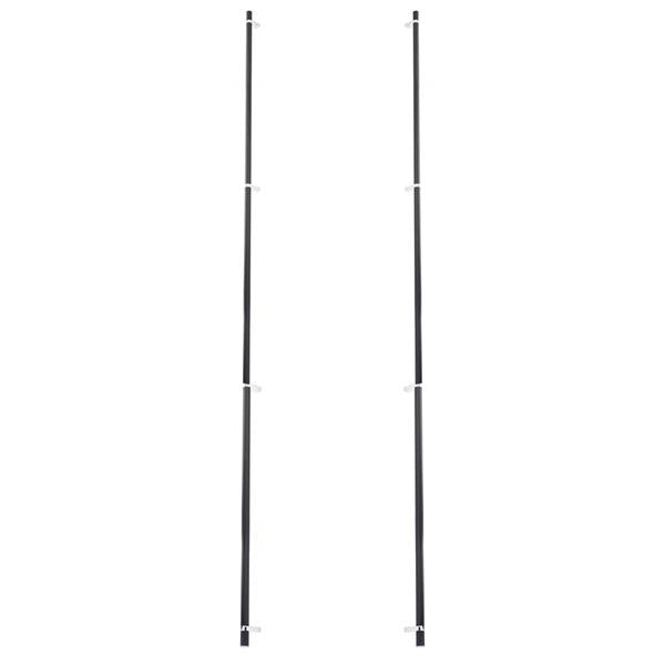 Emtek - Back to Back, Select Bar Appliance Pull 54 Inch C-C, Rectangular Bar Stem, Knurled Bar