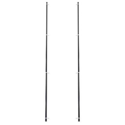 Emtek - Glass Shower Door Back to Back, Select Bar Appliance Pull 54 Inch C-C, Rectangular Bar Stem, Knurled Bar