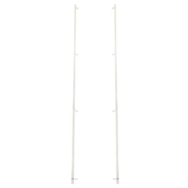Emtek - Glass Shower Door Back to Back, Select Bar Appliance Pull 54 Inch C-C, Rectangular Bar Stem, Knurled Bar