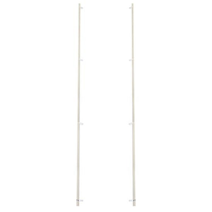Emtek - Back to Back, Select Bar Appliance Pull 54 Inch C-C, Rectangular Bar Stem, Knurled Bar