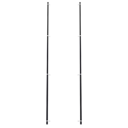 Emtek - Glass Shower Door Back to Back, Select Bar Appliance Pull 54 Inch C-C, Rectangular Bar Stem, Knurled Bar