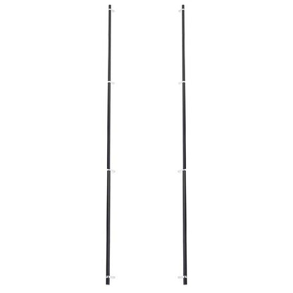 Emtek - Glass Shower Door Back to Back, Select Bar Appliance Pull 54 Inch C-C, Rectangular Bar Stem, Smooth Bar