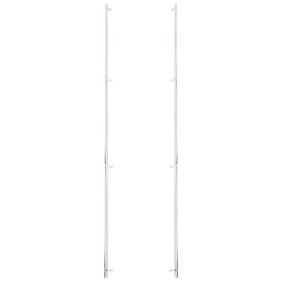 Emtek - Glass Shower Door Back to Back, Select Bar Appliance Pull 54 Inch C-C, Rectangular Bar Stem, Smooth Bar