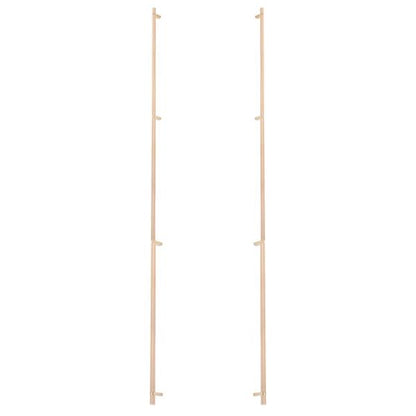 Emtek - Back to Back, Select Bar Appliance Pull 54 Inch C-C, Rectangular Bar Stem, Knurled Bar