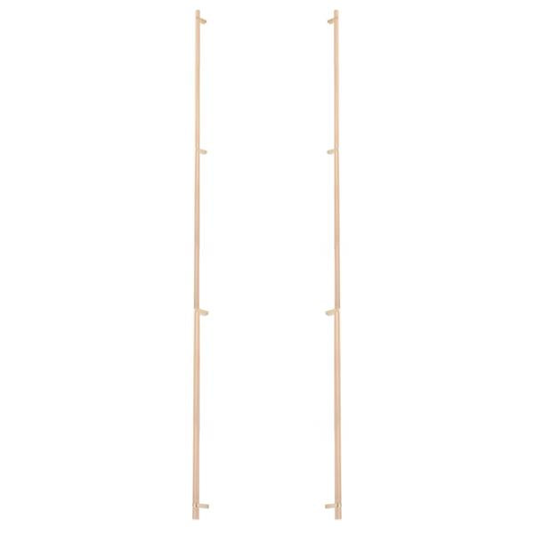 Emtek - Glass Shower Door Back to Back, Select Bar Appliance Pull 54 Inch C-C, Rectangular Bar Stem, Knurled Bar