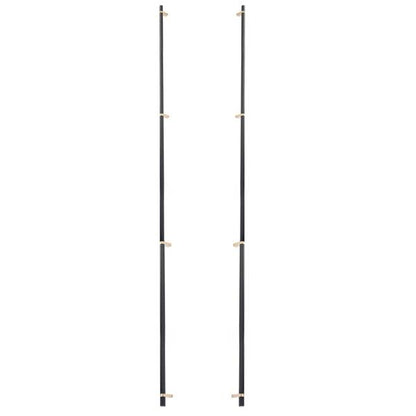 Emtek - Back to Back, Select Bar Appliance Pull 54 Inch C-C, Rectangular Bar Stem, Knurled Bar