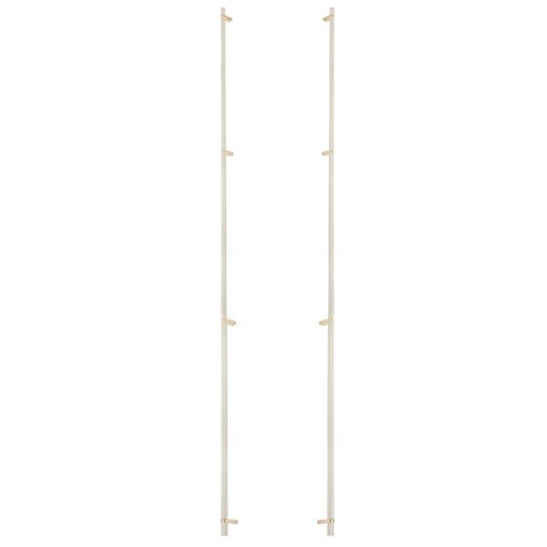 Emtek - Back to Back, Select Bar Appliance Pull 54 Inch C-C, Rectangular Bar Stem, Knurled Bar