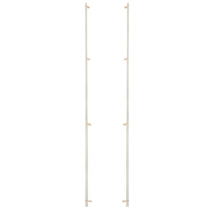 Emtek - Glass Shower Door Back to Back, Select Bar Appliance Pull 54 Inch C-C, Rectangular Bar Stem, Knurled Bar