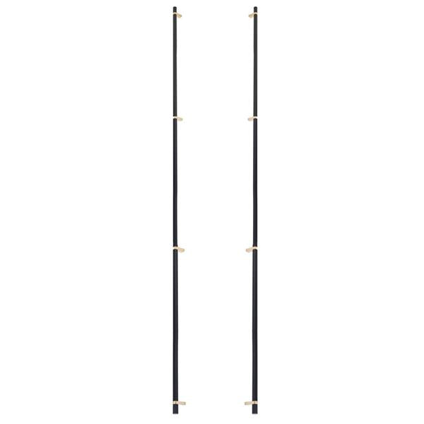 Emtek - Glass Shower Door Back to Back, Select Bar Appliance Pull 54 Inch C-C, Rectangular Bar Stem, Knurled Bar