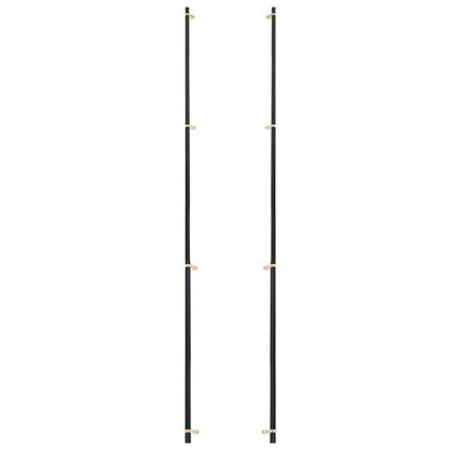 Emtek - Glass Shower Door Back to Back, Select Bar Appliance Pull 54 Inch C-C, Rectangular Bar Stem, Knurled Bar