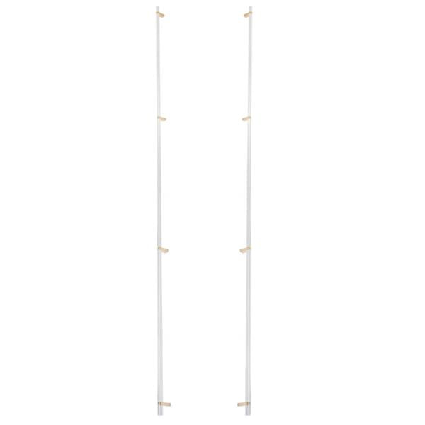 Emtek - Glass Shower Door Back to Back, Select Bar Appliance Pull 54 Inch C-C, Rectangular Bar Stem, Knurled Bar