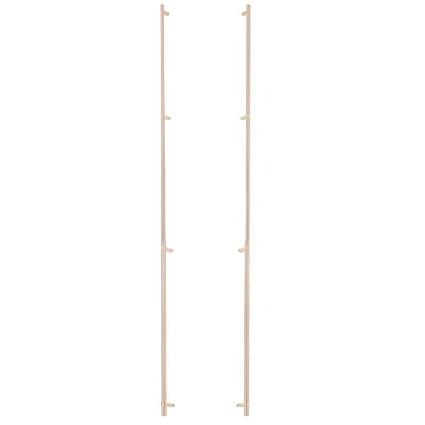 Emtek - Glass Shower Door Back to Back, Select Bar Appliance Pull 54 Inch C-C, Rectangular Bar Stem, Smooth Bar