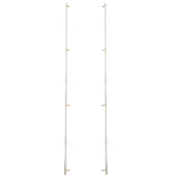 Emtek - Glass Shower Door Back to Back, Select Bar Appliance Pull 54 Inch C-C, Rectangular Bar Stem, Smooth Bar