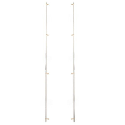 Emtek - Glass Shower Door Back to Back, Select Bar Appliance Pull 54 Inch C-C, Rectangular Bar Stem, Smooth Bar