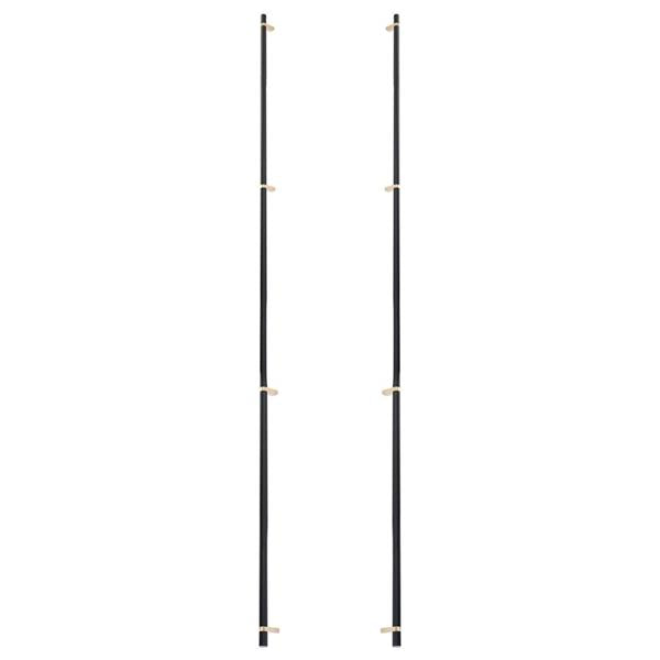Emtek - Back to Back, Select Bar Appliance Pull 54 Inch C-C, Rectangular Bar Stem, Smooth Bar