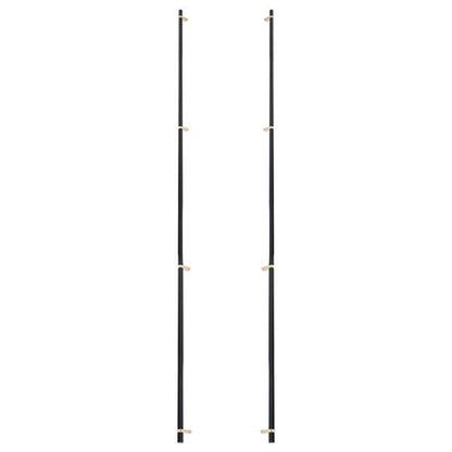Emtek - Glass Shower Door Back to Back, Select Bar Appliance Pull 54 Inch C-C, Rectangular Bar Stem, Smooth Bar