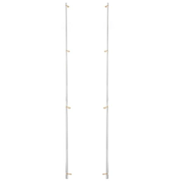 Emtek - Glass Shower Door Back to Back, Select Bar Appliance Pull 54 Inch C-C, Rectangular Bar Stem, Smooth Bar